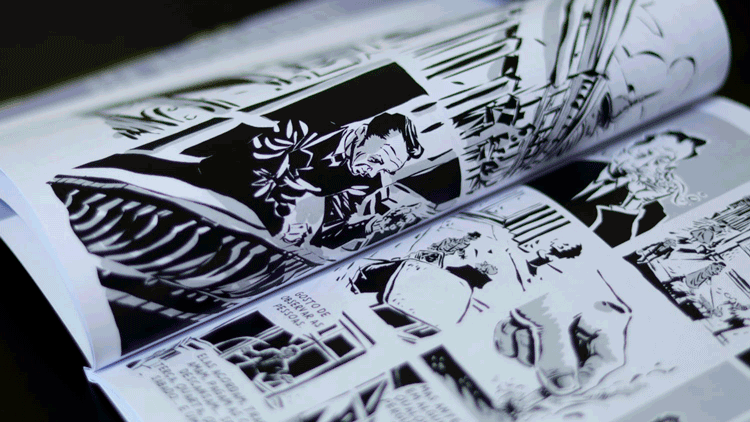 HQ Camus (Quadrosofia, vol. 2) aberta em uma página onde o filósofo Albert Camus conversa